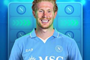 记者：那不勒斯提供600万欧年薪+奖金，德布劳内要求1000万